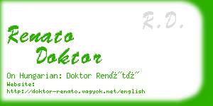 renato doktor business card